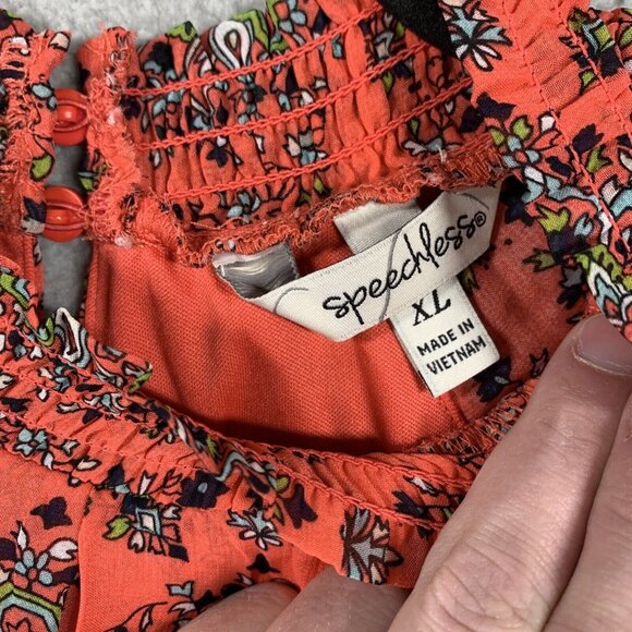 Speechless Women’s Blouse Shirt Top Size XL Peasant Boho Top Mix Print L/S - Picture 8 of 13